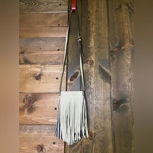 Fringe Crossbody Bag - Cream Purse
